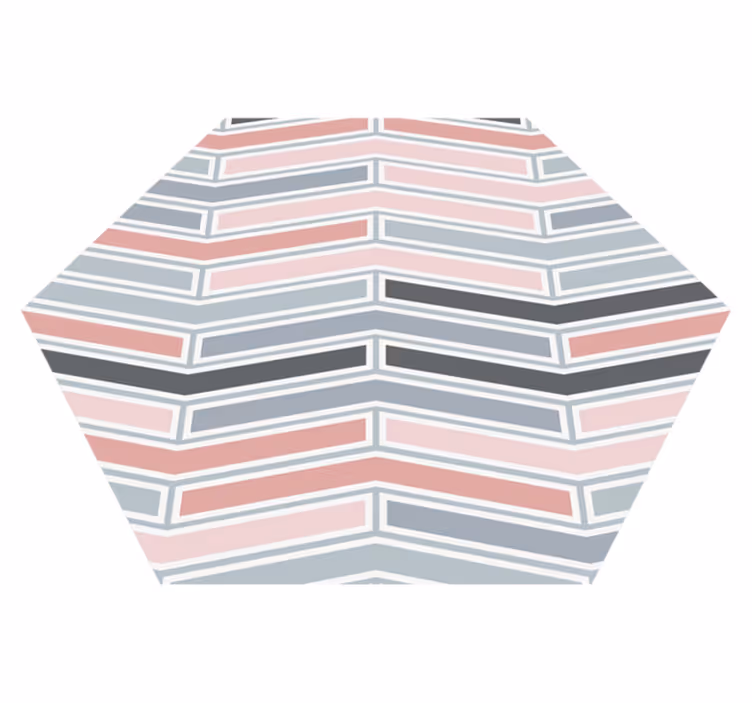 Forbløffende hexagonal vinyl tæppe i nordisk stil - TenStickers