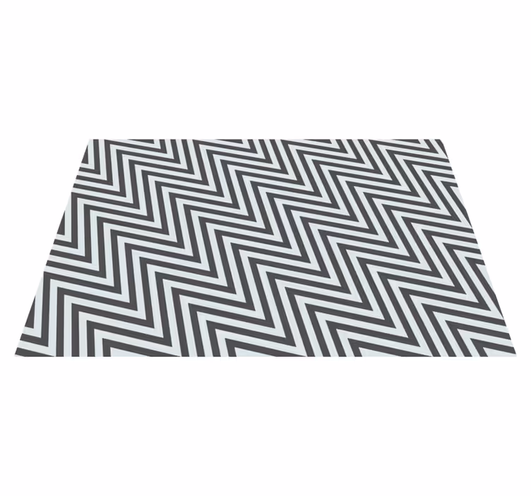 Fantastisk nordisk stil zig zag vinyl tæppe - TenStickers