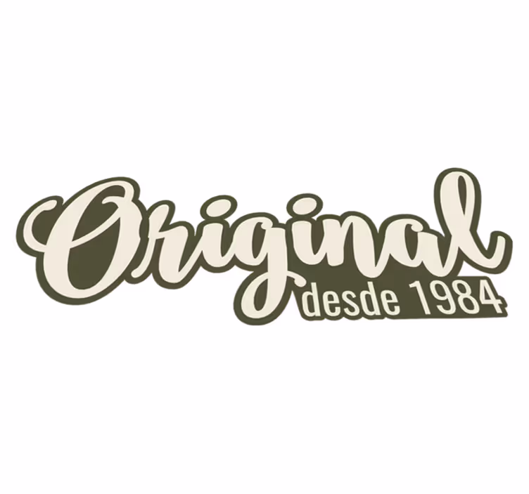 årgang til vinyltæppet original tekst, der kan tilpasses - TenStickers