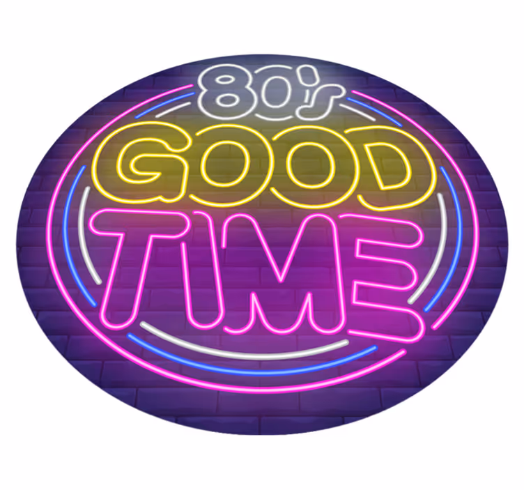Vintage vinyl tæppe - 80'erne god tid - TenStickers