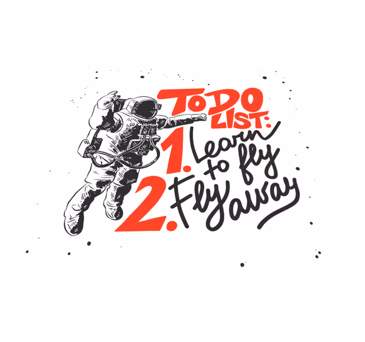 Tæppe pvc sætning astronaut - TenStickers