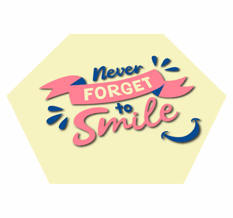 Vinyl tæppe tekst smil mere - TenStickers