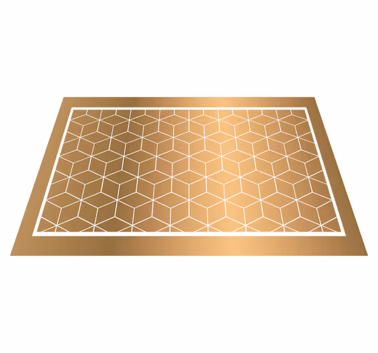 Fabelagtig terninger geometrisk vinyl tæppe - TenStickers