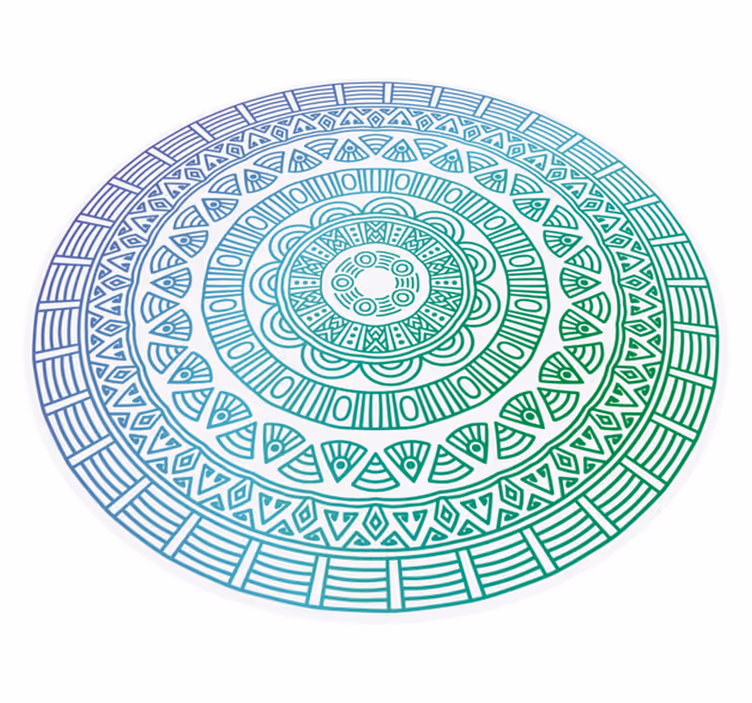 Smukke dekorative runde mandala vinyl tæpper - TenStickers