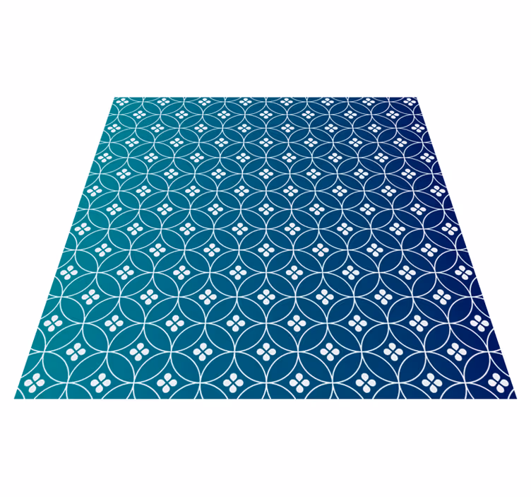 Bedøvelse blå geometrisk vinyl tæppe - TenStickers