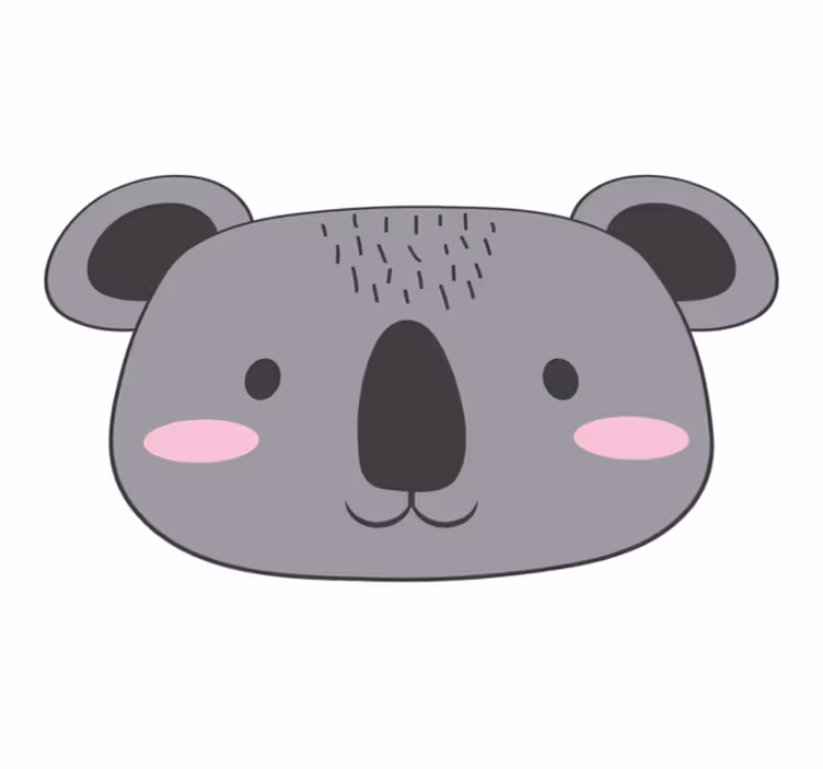 Koala ansigt dyre vinyl tæppe - TenStickers