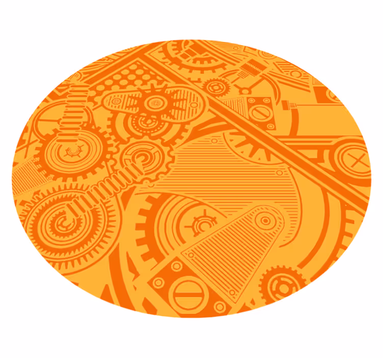 Originale vintage steampunk vinyl tæppe - TenStickers