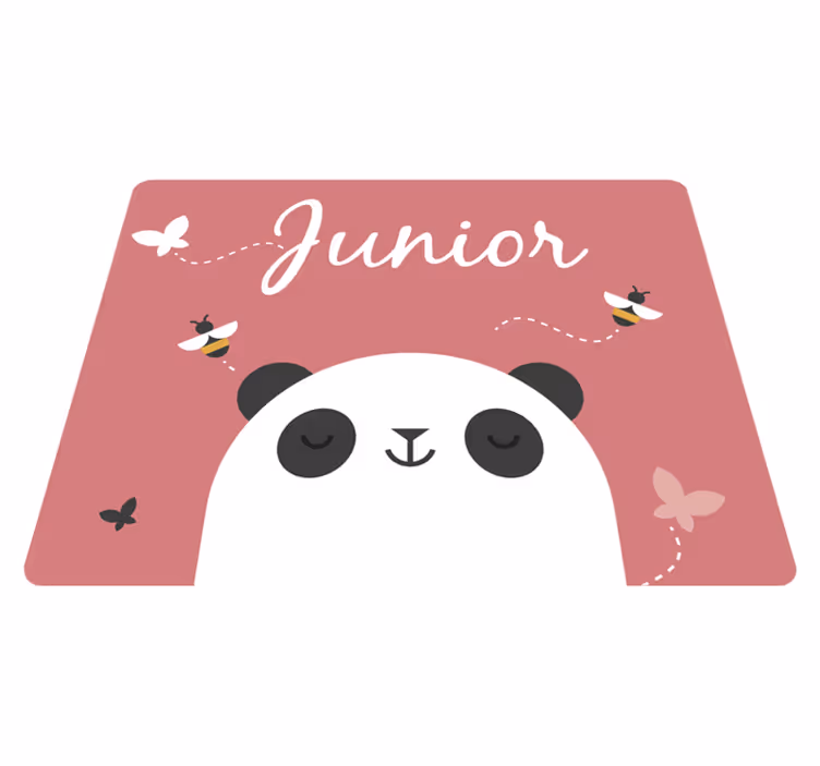 Personlig panda børne vinyl tæppe - TenStickers