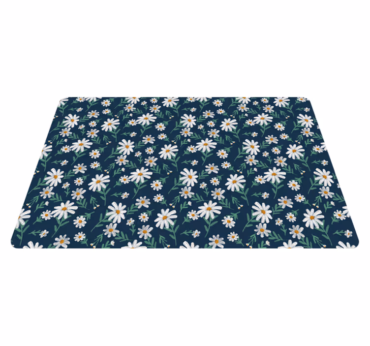 70'erne daisy flower vinyl stue tæppe - TenStickers