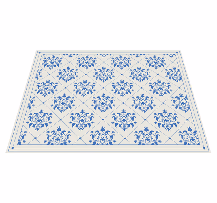 Blomster dekorativt vintage mønster vinyl tæppe - TenStickers