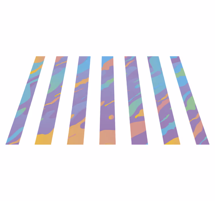 Pastelfarver minimalt vinyl tæppe - TenStickers