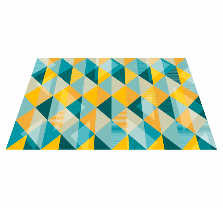 Historien om trekanter geometrisk vinyl tæppe - TenStickers