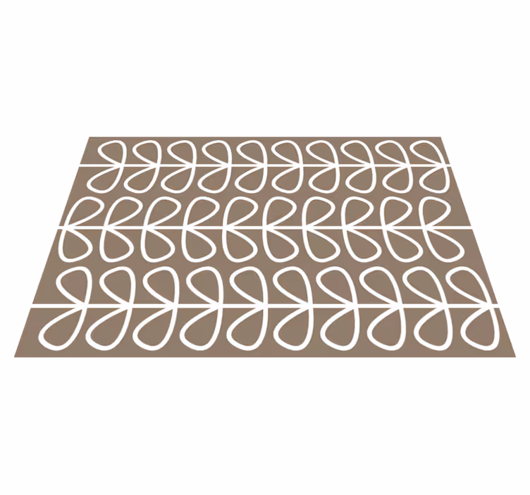 Beige blade mønster etniske vinyl tæpper - TenStickers