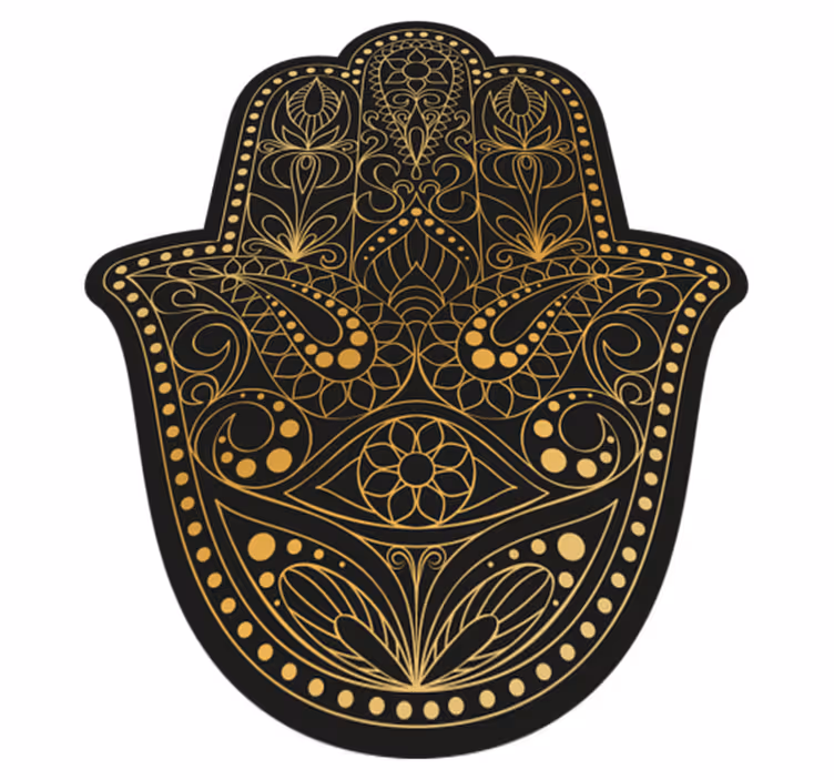 Fatma hånd mandala vinyl tæppe - TenStickers