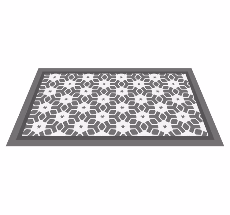 Grå stjerne mosaik vinyl tæppe - TenStickers