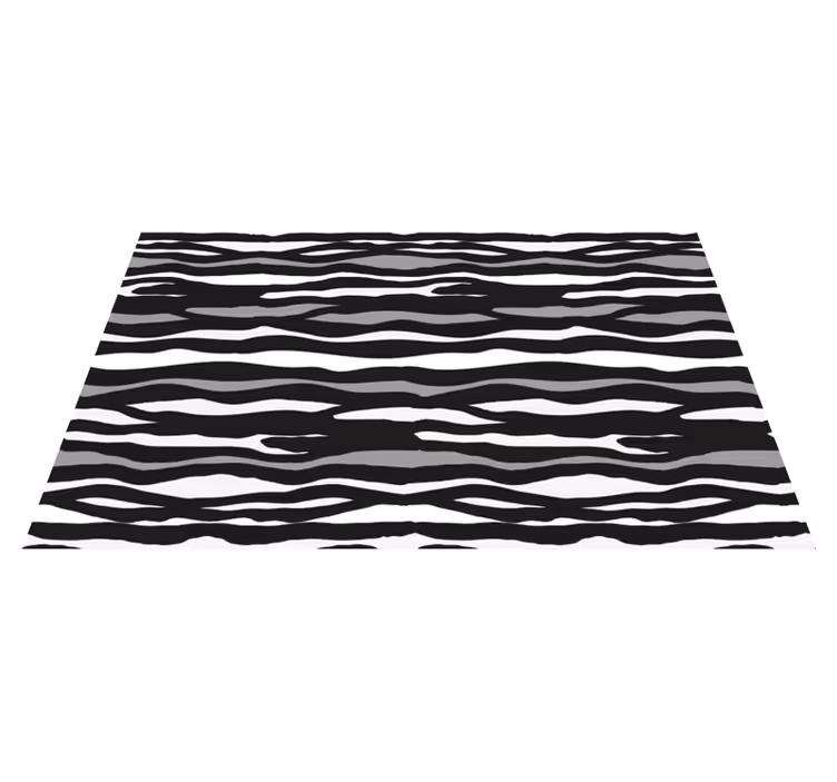 Zebra dyreprint vinyl tæppe - TenStickers