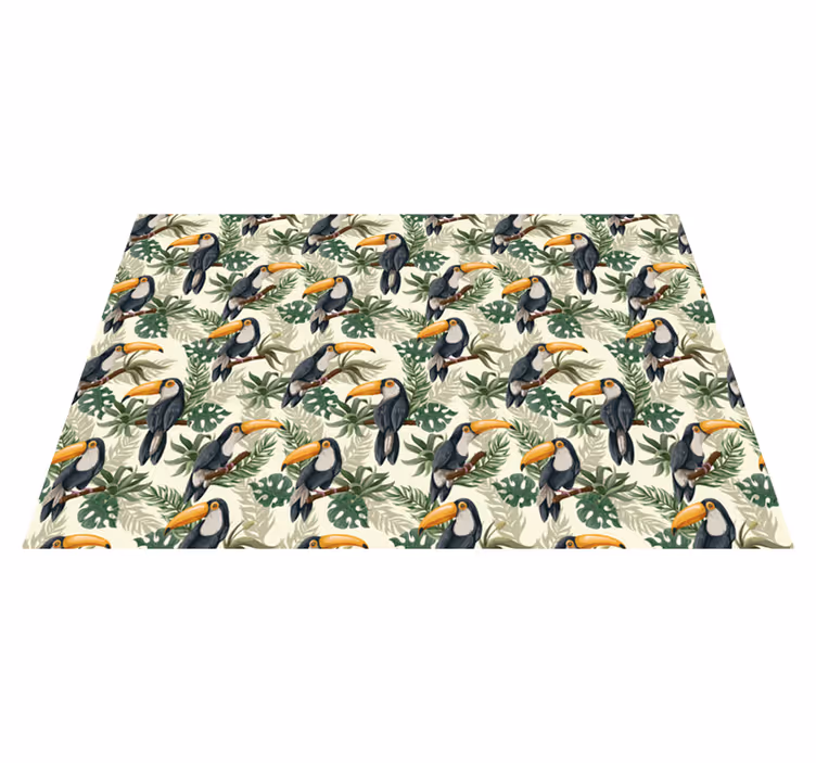 Tukan paradis animalsk vinyl tæppe - TenStickers