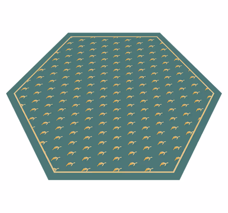 Geometrisk skildpadde animalsk vinyl tæppe - TenStickers