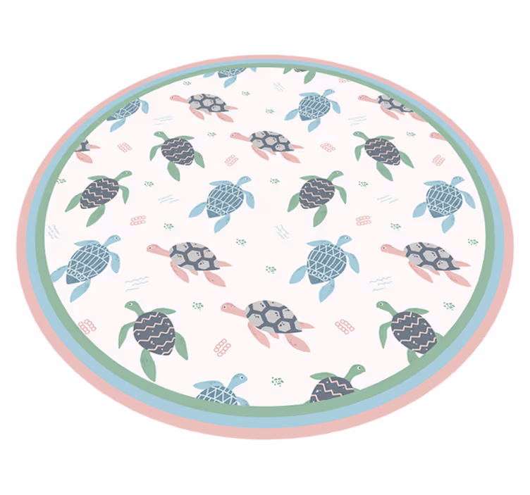 Skildpadde legekreds vinyl tæppe - TenStickers