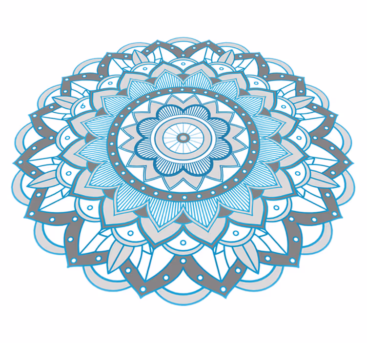 Rundmåtte mandala vinyl tæppe - TenStickers