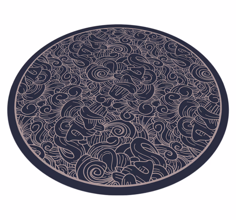 Mandala swirl motiv mandala vinyl tæppe - TenStickers