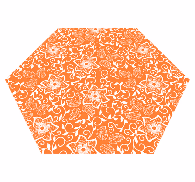 Blomster ornament Blomster og planter vinyltæppe - TenStickers