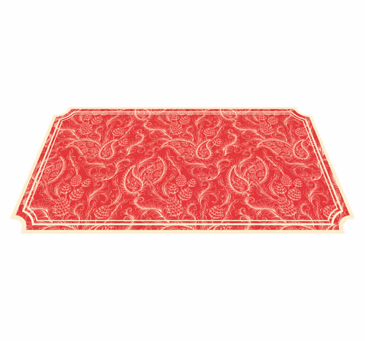 Paisley illustration vinyl stue tæppe - TenStickers