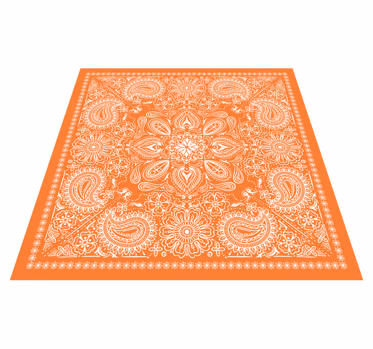 Paisley fliser vinyl stue tæppe - TenStickers