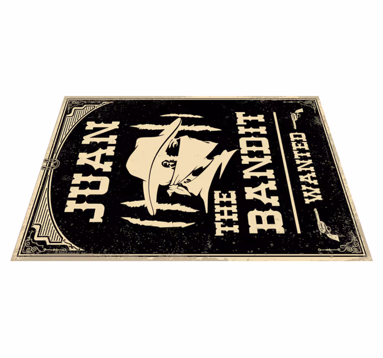Bandit med navn vinyl tæppe med navn - TenStickers