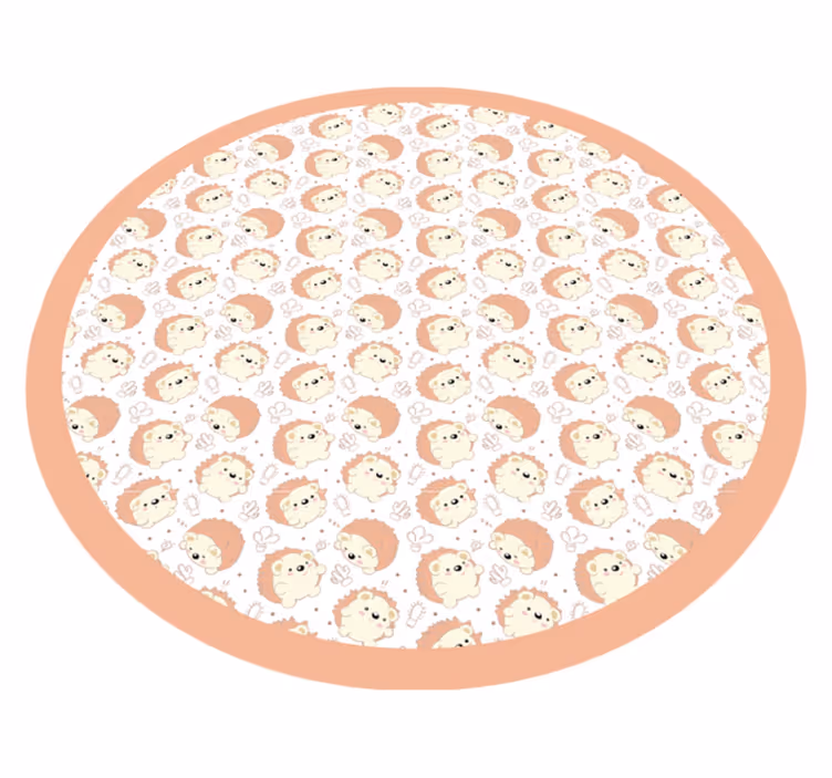 Løve cirkulært mønster vinyltæpper til babyværelse - TenStickers