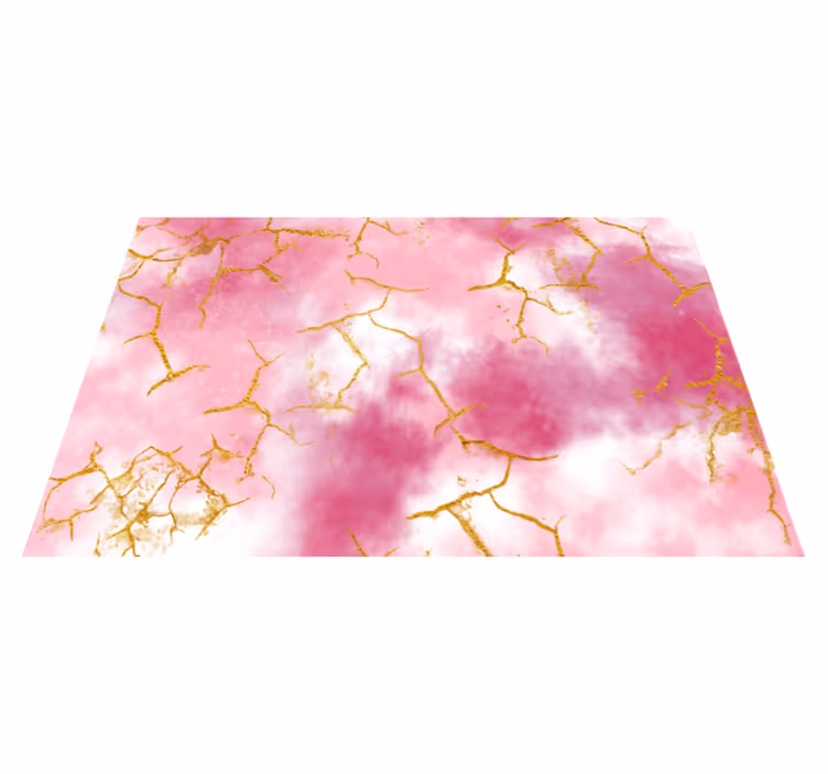 Champagne rose guld glitter på et marmortæppe - TenStickers
