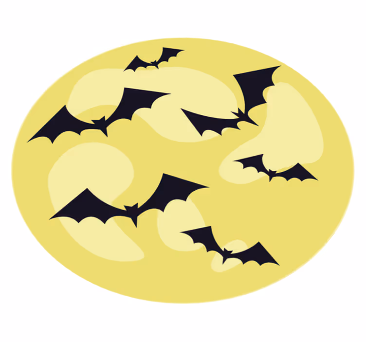 Natlige flagermus kredser vinyltæpper til halloween - TenStickers