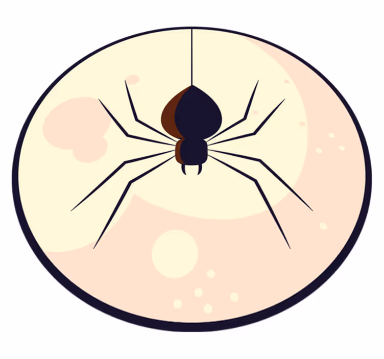 Edderkop illustration vinyltæpper til halloween - TenStickers