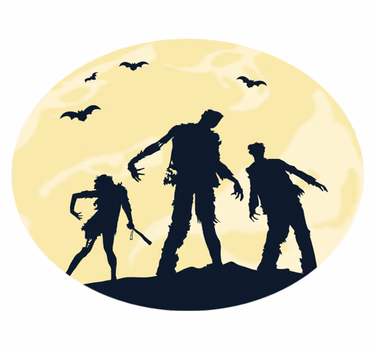 Halloween silhuetter vinyltæpper til halloween - TenStickers