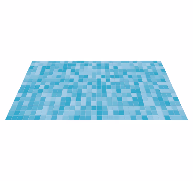 Mosaik aqua fliser vinyl tæppe med fliseeffekt - TenStickers