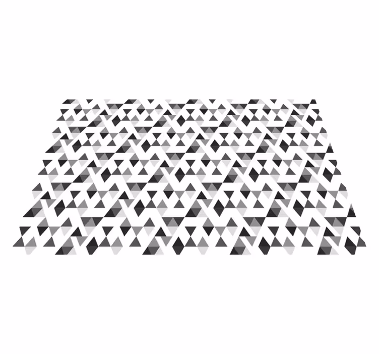 Sorte og hvide trekanter geometrisk vinyltæppe - TenStickers