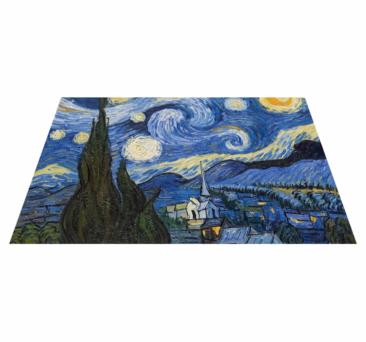 Van gogh stjerneklar vinyl tæppe til spisestue - TenStickers
