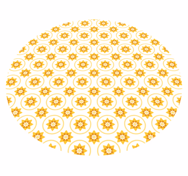 Gul sol moderne vinyltæppe - TenStickers