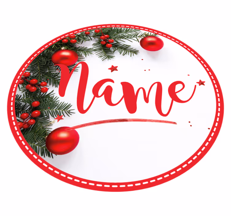 God jul personligt navn - TenStickers