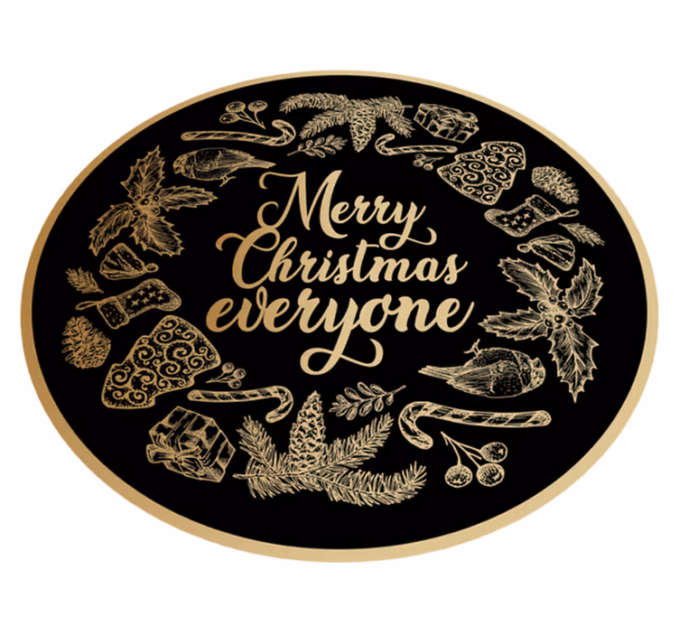 God jul alle juletræsmåtte - TenStickers