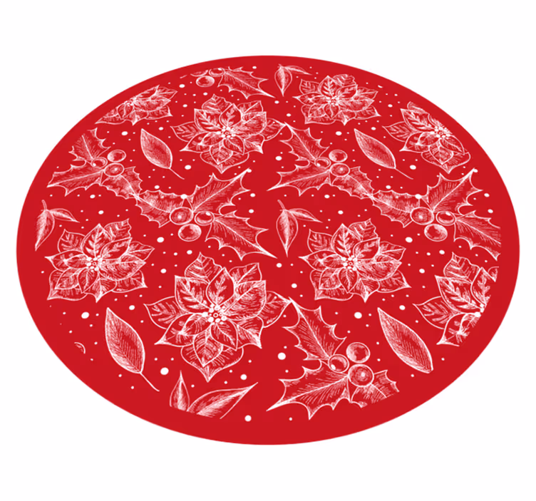 Elegant vinylrugs julestil - TenStickers