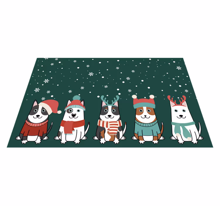 Jul hunde jul klistermærke - TenStickers
