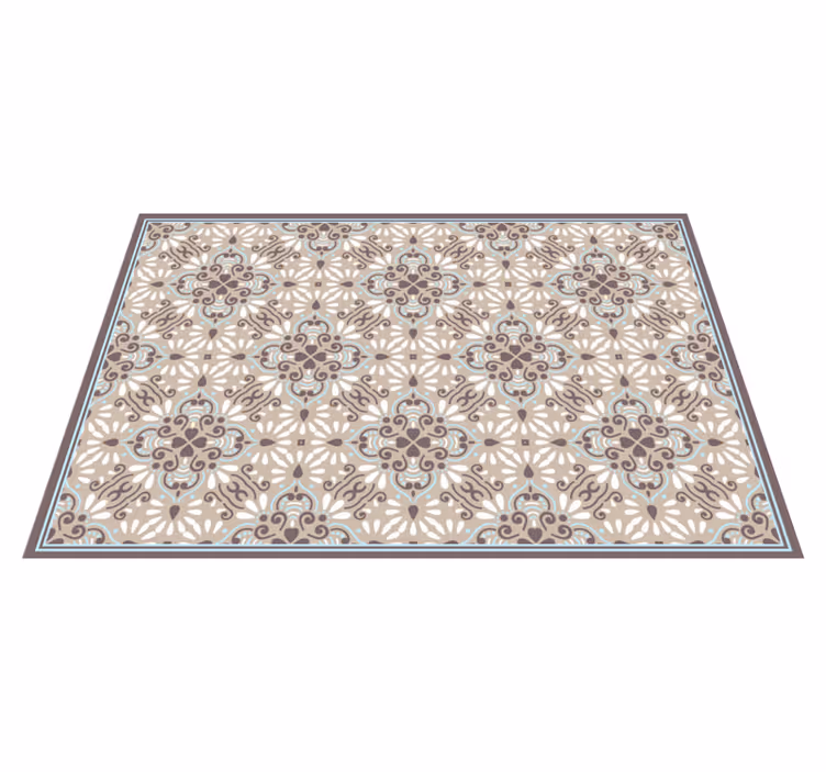 Beige hvid mosaik vinyl tæppeflise tæppe - TenStickers
