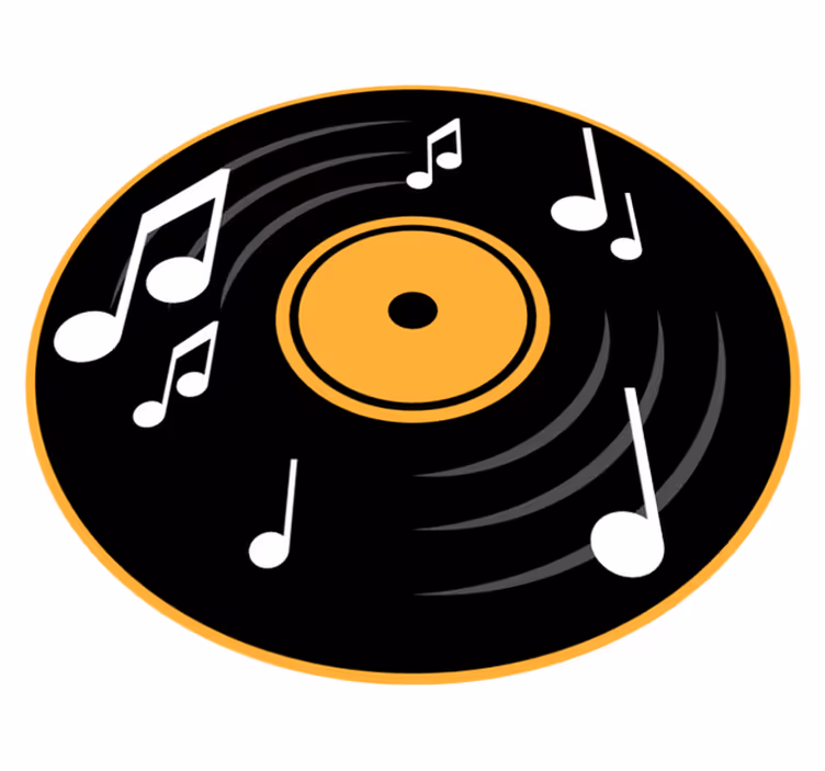 Musiknoter teen vinyl tæppe - TenStickers