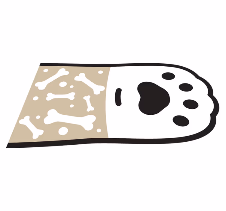 Hundepote print og tæppe af bendyr - TenStickers