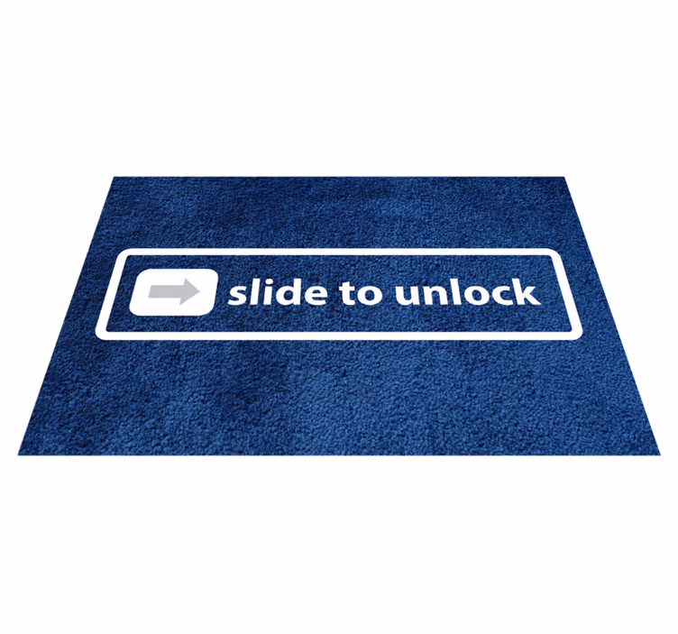 Slide unlock design vinyl tæppe med sætninger - TenStickers