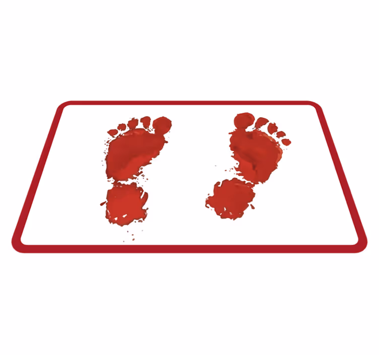 Blodige fodspor halloween tæpper - TenStickers