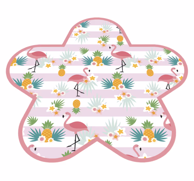 Flamingo legetid vinyltæpper til babyværelse - TenStickers