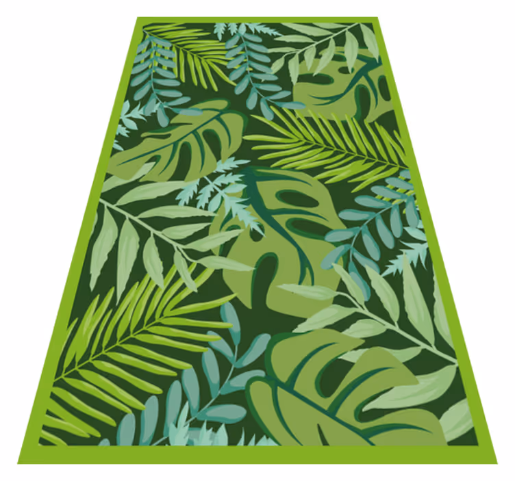 Jungle blade blomster vinyl tæppe - TenStickers