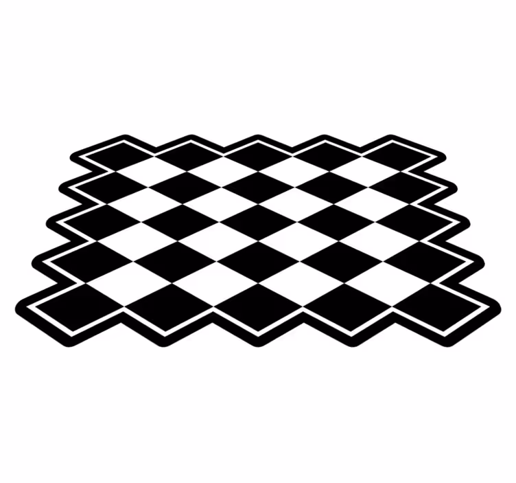 Ternet mønster geometriske vinyl tæppe - TenStickers